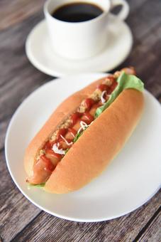 Photo, hot dog, bread, sausage, 