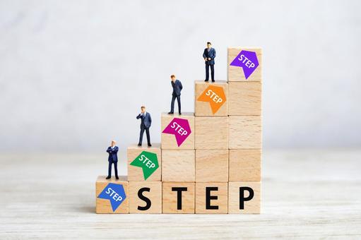 ビジネスのステップアップ ステップアップ,成功,階段の写真素材