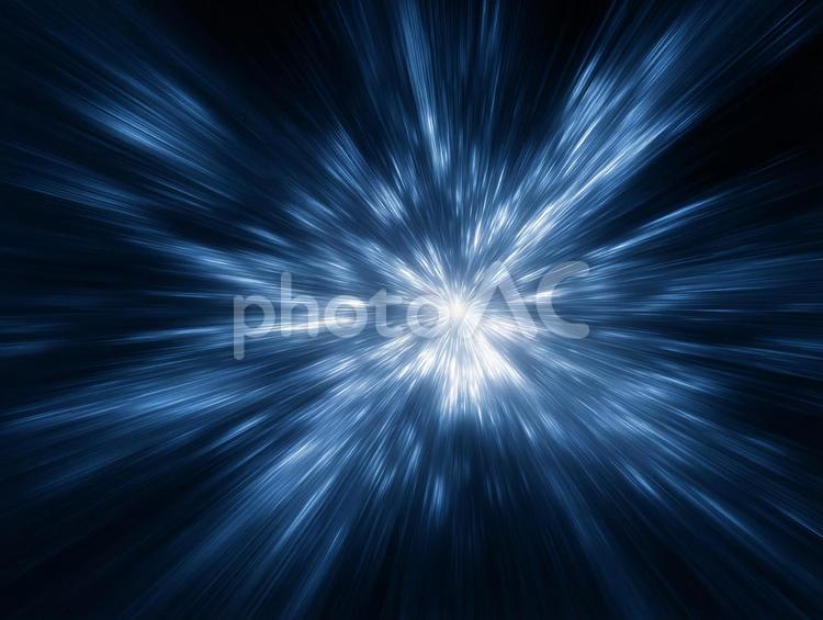 光の速さで広がる星の輝き 光,光線,放射状の写真素材