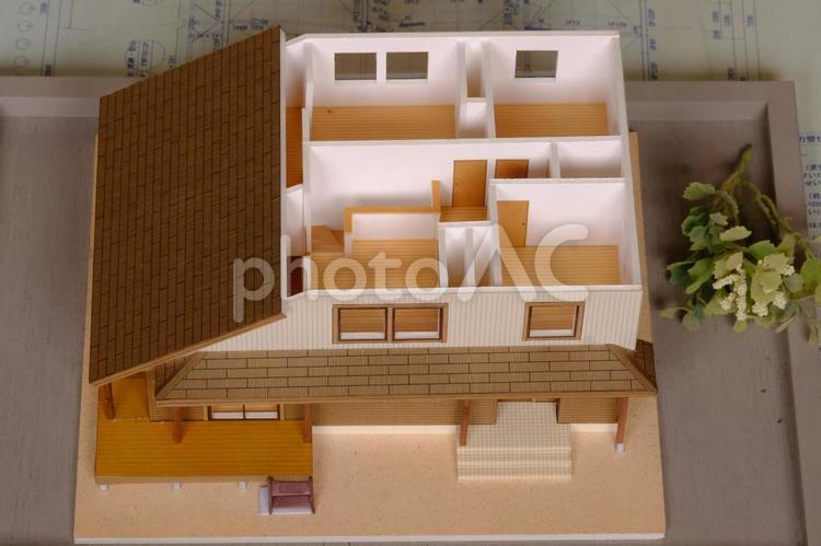 住宅模型 住宅模型,新築,マイホームの写真素材