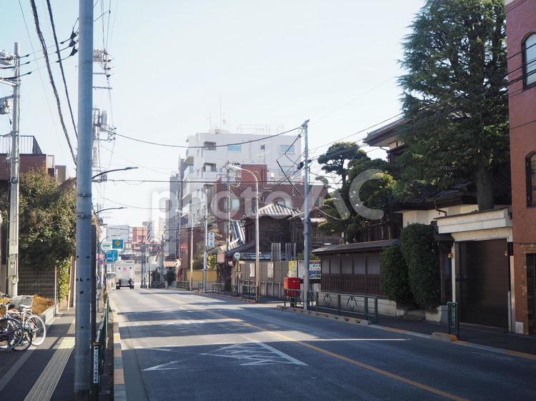 上野の街並み（東京都・台東区） 上野,屏風坂通り,街並みの写真素材