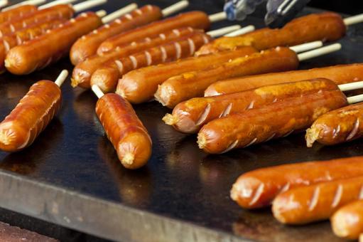 屋台のフランクフルト4 屋台のフランクフルト4 フランクフルト,ウインナー,串焼きの写真素材