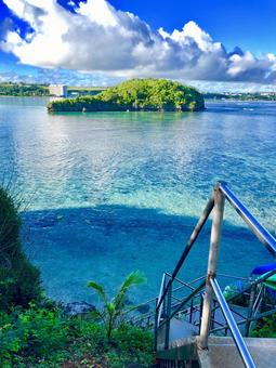 グアム グアム グアム,海,結婚式の写真素材