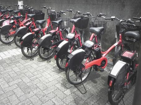 レンタル自転車 自転車,駐輪場,駐輪の写真素材