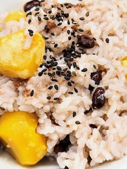 あずき栗ご飯2 あずき栗ご飯2 栗ご飯,小豆,赤飯の写真素材