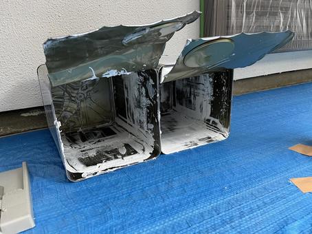 塗料缶を乾燥している様子③ 塗料,缶,乾燥の写真素材