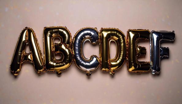 バルーン風船文字 ABCDEF バルーン風船文字 ABCDEFの写真