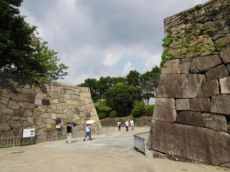 Photo, nagoya castle, aichi prefecture, nagoya city, ishigaki, 
