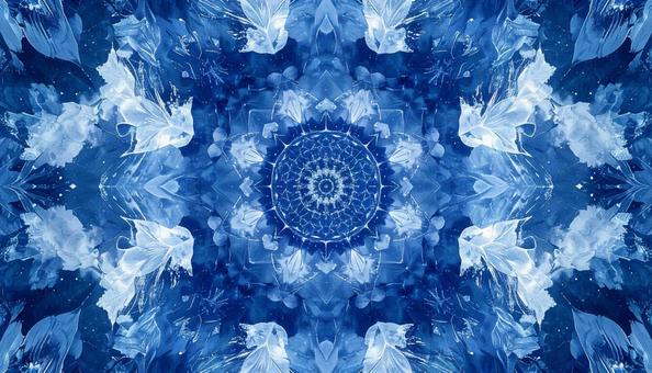 青の幻想万華鏡アート 青の幻想万華鏡アートの写真