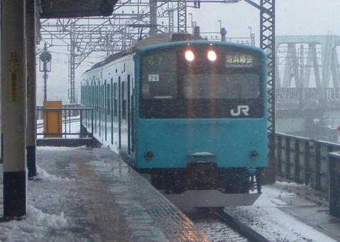 201 Series Keiyo Line x Snow at Shinkiba, JPG 201 Series Keiyo Line x Snow at Shinkiba, JPG
