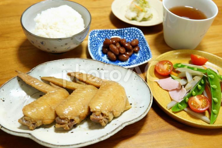 定食40（おかず前） 定食,夕食,家庭料理の写真素材