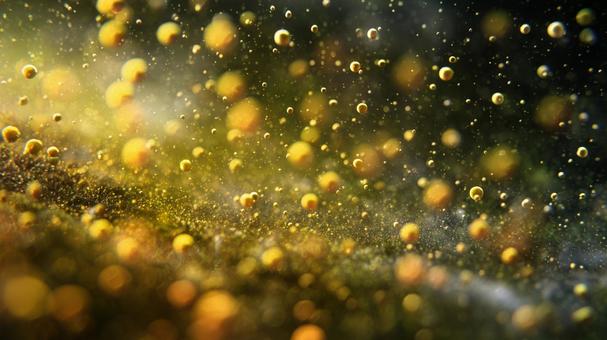 舞い散る花粉のマクロ撮影の写真