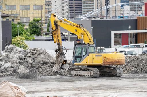 建物解体工事の現場 解体,工事,建設の写真素材