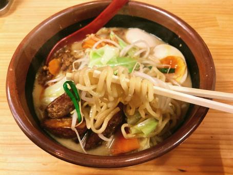 ラーメン ラーメン ラーメン,味噌ラーメン,麺の写真素材