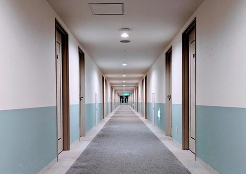 Hotel long corridor, alberghi, corridoio, lungo, JPG