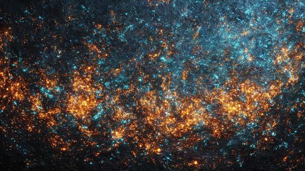 オレンジと青の星団の抽象的な背景 オレンジと青の星団の抽象的な背景の写真