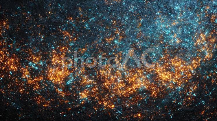オレンジと青の星団の抽象的な背景 宇宙,星,星団の写真素材