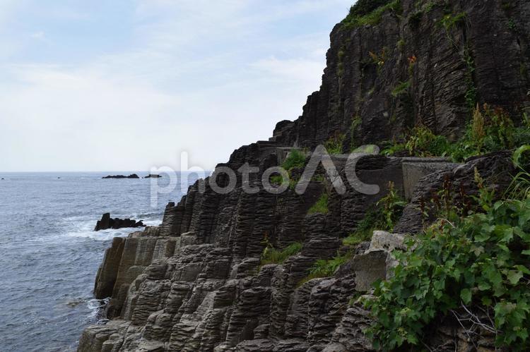 【福井】鉾島の風景 海,鉾島,島の写真素材