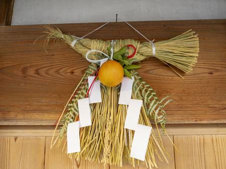 新年を迎えるしめ飾り しめ飾り,正月,新年の写真素材