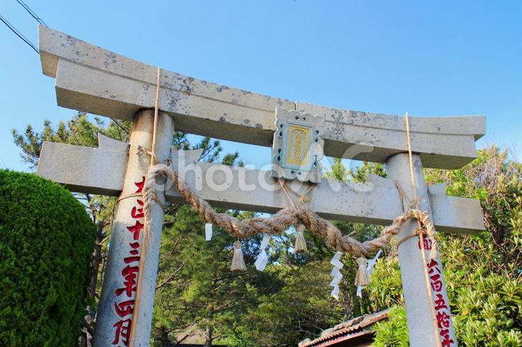 小茂田濱神社　鳥居（対馬） 小茂田濱神社,対馬,旅の写真素材