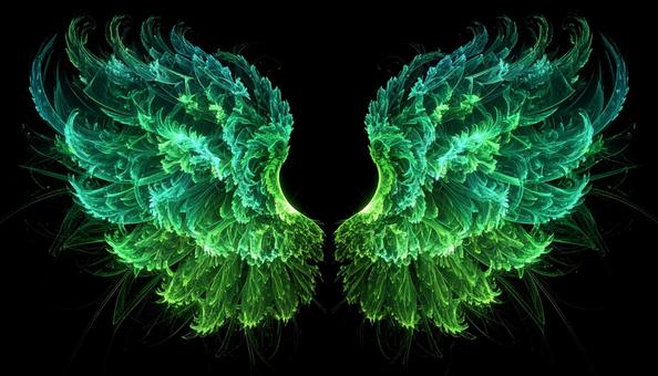 翠緑に輝く幻想の翼 翠緑に輝く幻想の翼の写真