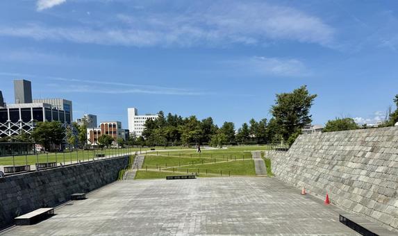 福井県庁中央公園 中央公園,芝生,広場の写真素材