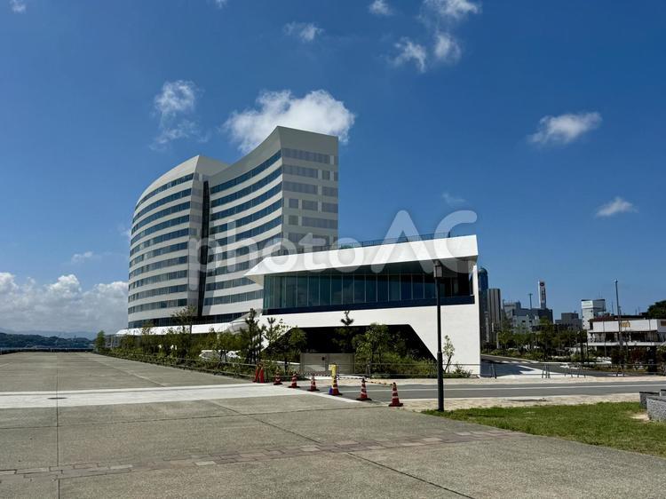 2025年夏　山口県下関市唐戸関門海峡 空,唐戸,下関の写真素材
