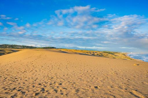 鳥取県　鳥取砂丘の風景 鳥取砂丘,日本の風景,自然の写真素材