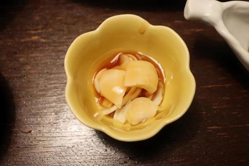 とても美味しいゆりねの餡かけ、田舎料理 とても美味しいゆりねの餡かけ、田舎料理 ゆりね,餡かけ,和食の写真素材