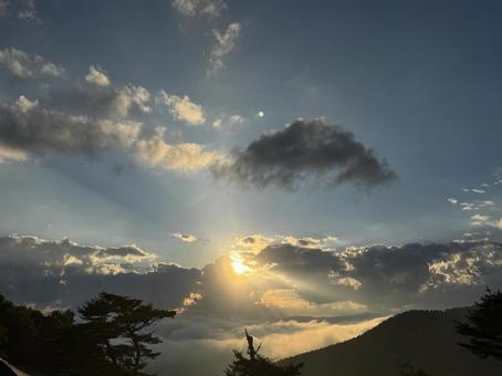 菅平の夕日 菅平の夕日の写真
