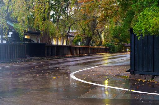 雨の角館の写真