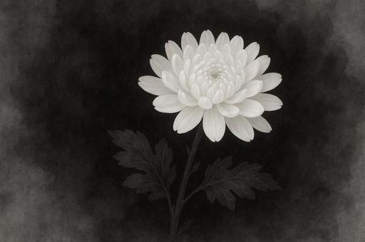 白い菊の静寂 白い菊の静寂の写真