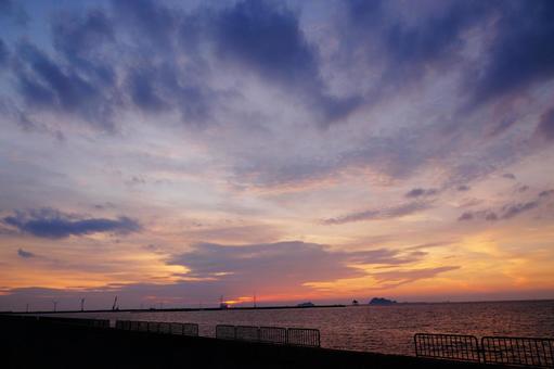 Evening sky scenery, JPG