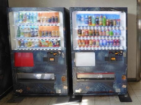 Jeans-patterned vending machine at JR Kojima Station in Kurashiki, JPG