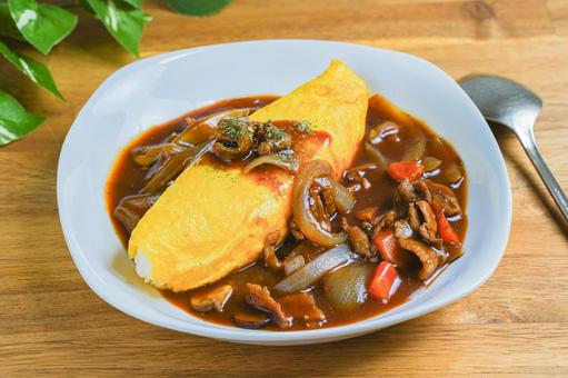 オムハヤシ オムハヤシ,ハヤシライス,オムライスの写真素材