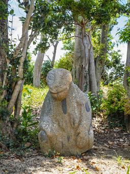 Photo, meteorite, stone statue, asuka, 