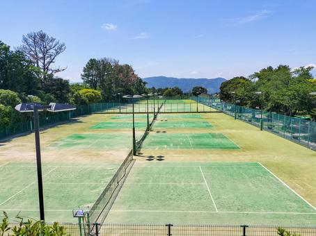 小室山公園テニスコート 小室山公園テニスコート 小室山公園,テニスコート,伊豆半島の写真素材