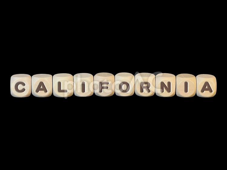 文字ブロック『カリフォルニア州』 文字,文字ブロック,キューブの写真素材