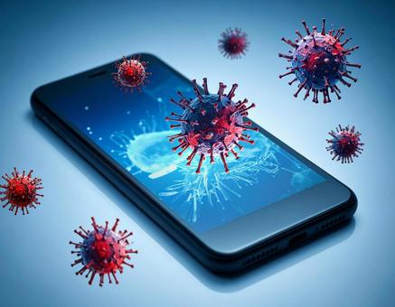 ウィルスに感染したスマホの写真