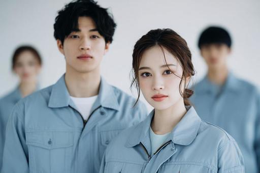 作業服男女のポートレート-12 作業服男女のポートレート-12の写真