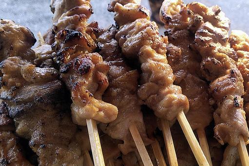焼き鳥1（もも塩） 焼き鳥,串焼き,ももの写真素材