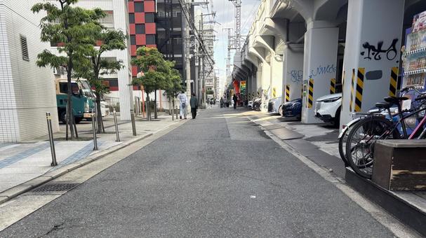 大阪市中崎町の静かな通り 町並み,大阪,中崎町の写真素材