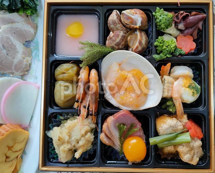正月のおせち洋風お重 料理,グルメ,食べ物の写真素材