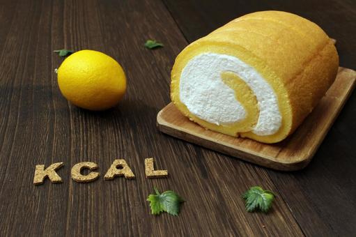 レモンロールケーキとカロリー レモンロールケーキとカロリー レモン,ロールケーキ,カロリーの写真素材