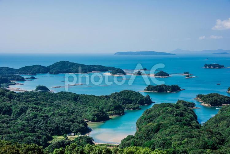 【長崎県】展開峰・九十九島 展開峰,九十九島,長崎県の写真素材