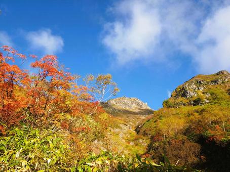紅葉(北アルプス・焼岳) 紅葉(北アルプス・焼岳) 紅葉,秋,もみじの写真素材