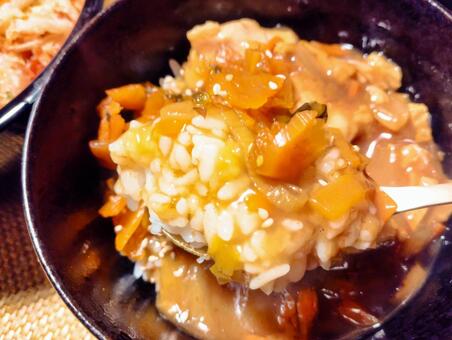 カレー南蛮丼 カレー南蛮丼,カレー丼,カレー南蛮の写真素材