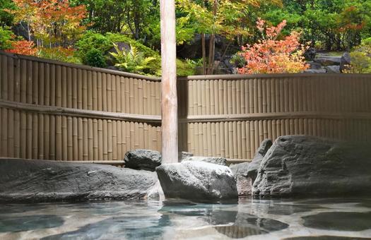 A tasteful open-air bath, JPG A tasteful open-air bath, hot spring, outdoor bath, bath, JPG