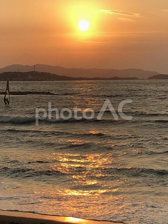 夕日と海 夕日と海,夕日,海の写真素材