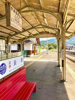 【埼玉県】上長瀞駅（秩父鉄道） 上長瀞駅,秩父鉄道,上長瀞の写真素材